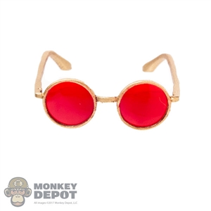 Glasses: DamToys Gold Rimmed Sunglasses w/Red Tint