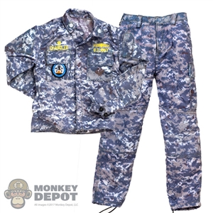 Uniform: DamToys Navy Working Uniform w/Name & Patch