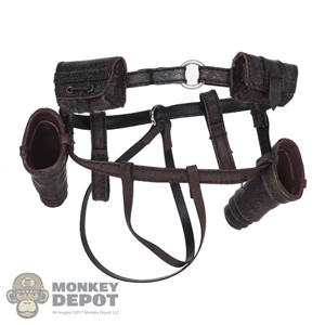 Belt: DamToys Mens Leatherlike Belt w/Holster & Pouches