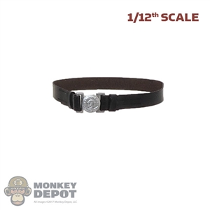Belt: DamToys 1/12th German WWII Black Leather-Like Belt w/SS Buckle