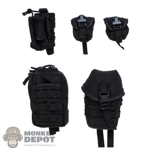 Pouch: DamToys 5 Piece Black Pouch Set