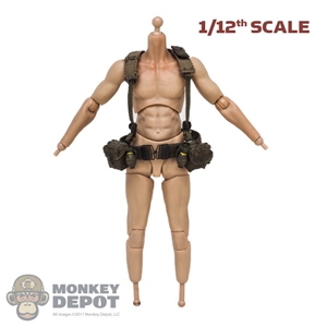 Belt: DamToys 1/12th Mens M1956 w/Harness, Pouches + Grenades