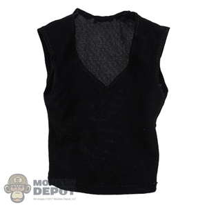 Shirt: DamToys Mens Black V-Neck Tank Top