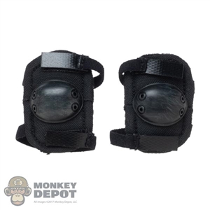 Pads: DamToys Mens Black Modern Elbow Pads (Worn Look)