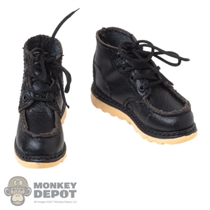 Boots: DamToys Mens Black Moc Toe Boots