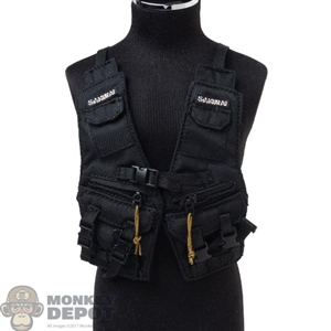 Vest: DamToys Mens Black Tactical Vest