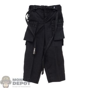 Pants: DamToys Mens Black Pants w/Belt