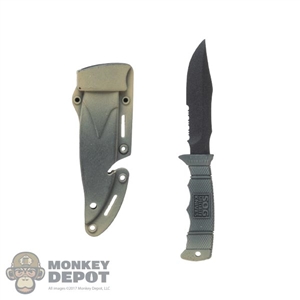 Knife: DamToys PUP M37 Tactical Knife w/Sheath (Camo)