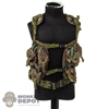 Vest: DamToys Mens LBV88 Load Bearing (Woodland Camo) w/Lc2 Equipment Belt