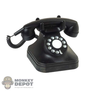 Phone: DamToys Black Rotary Telephone