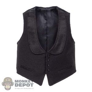 Vest: DamToys Mens Black Large Tuxedo Vest