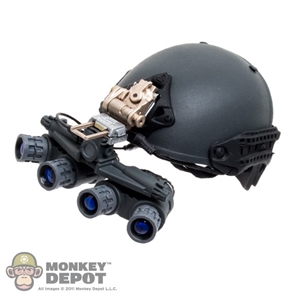 Helmet: Easy & Simple Wolf Grey Airframe Helmet w/System NVG Mount & GPNV Quadeye NV System w/Battery Pack