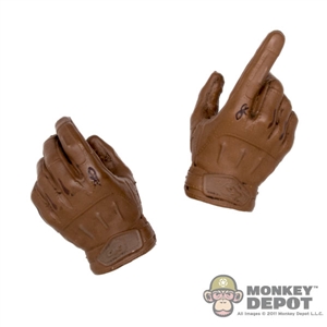 Hands: Easy & Simple Brown Tactical Gloves