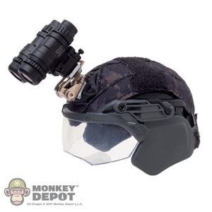 Helmet: Easy & Simple FAST Helmet w/Chops, Flip Up Visor & NVG