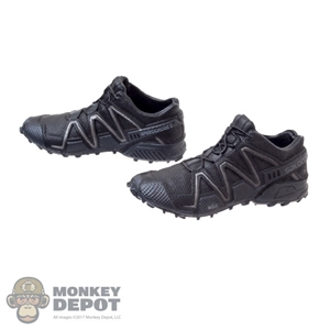 Boots: Easy & Simple Black Molded Salomon Shoes