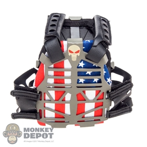 Vest: Easy & Simple Frame Plate Vest w/US Flag Plates