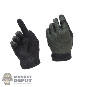 Hands: Easy & Simple Molded Green/Black Mechanix Gloves