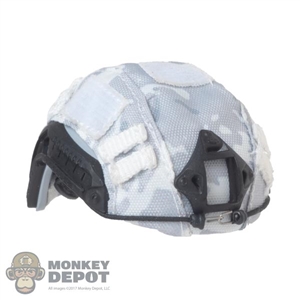 Helmet: Easy Simple Mens Ballistic Helmet w/Snow Camo Cover