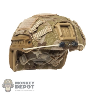 Helmet: Easy Simple Mens Ballistic Helmet w/Desert Camo Cover
