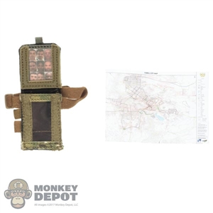 Pouch: Easy Simple Thigh-Leg Mounted Mission Panel w/Map + VIP Photo (Camo)
