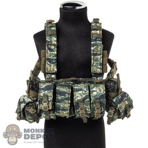 Vest: Easy Simple Mens Tiger Stripe Multi-Purpose Chest Rig