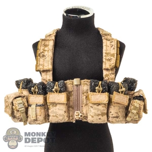 Vest: Easy Simple Mens Tactical Chest Rig w/Backpack (Camo)