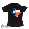 Shirt: Easy Simple Mens Black Texas Logo T-Shirt