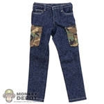 Pants: Easy Simple Mens M81 Woodland Cargo Pocket Jeans