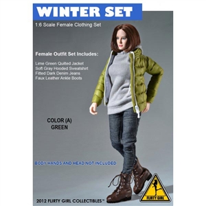 Uniform Set: Flirty Girl Winter Clothing Set Green