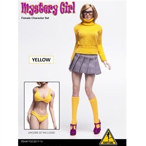 Clothing Set: Flirty Girl "MYSTERY GIRL" Yellow Skirt Set (FGC2017-14)