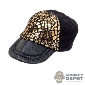 Hat: Fire Girl Black & Gold Female Cap