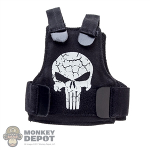 Vest: Fire Girl Female Black Tactical Vest w/Skull Logo