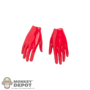 Hands: Flirty Girl Red Relaxed Gloved Hands