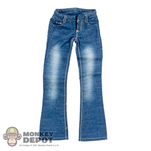 Pants: Flirty Girl Female Blue Faded Boot Cut Jeans