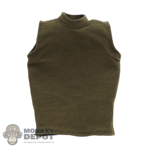 Shirt: Facepool Mens Green Sleeveless Shirt