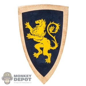 Shield: Fire Phoenix Blue Shield w/Lion (Wood)