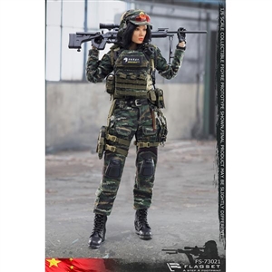 Flagset Chinese Snow Leopard Commando Unit Female Sniper (F73021)