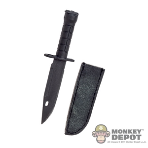 Knife: Flagset DLC Coated Fixed Blade w/Sheath