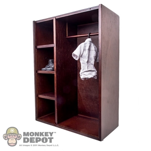 Display: Flagset Wooden Closet w/Hanger & Removable Shelves