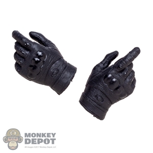 Hands: Flagset Mens Black Molded Tactical Glove Hands