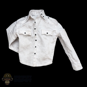 Shirt: Flagset Mens White Dirty Shirt