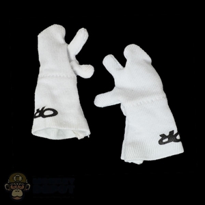Gloves: Flagset Female White Finger Mittens