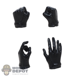 Hands: Flagset Female Black Molded Hand Set