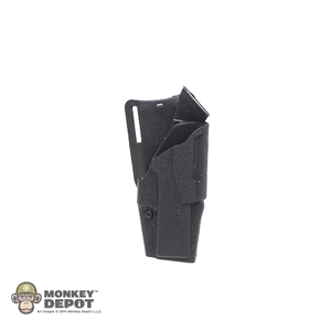 Holster: Flagset Black Pistol Holster w/Belt Paddle