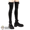 Boots: Flagset Female Thigh-High Leatherlike Boots
