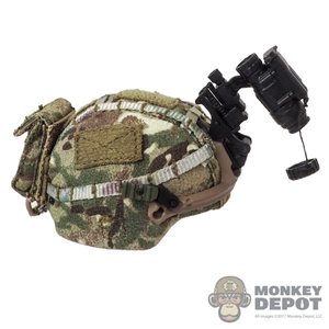 Helmet: GWG Mens VIRTUS w/MTP Cover + AN/PVS-14 NVG + Counterbalance Weight Pouch