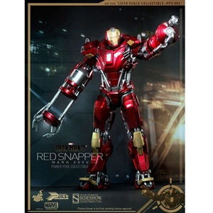 Boxed Figure: Hot Toys Iron Man Mark XXXV - Red Snapper Power Pose Series (902042)