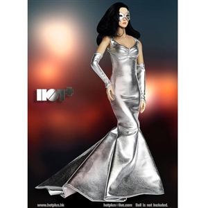 Clothing Set: Hot Plus Shimmering Evening Dress In Silver (HP-020)
