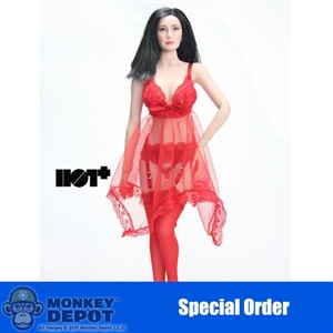 Clothing Set: Hot Plus Sexy Lace Lingerie Set (HP-030-Red)