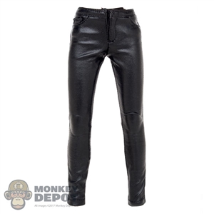 Pants: Hot Plus Female Black Leatherlike Pants